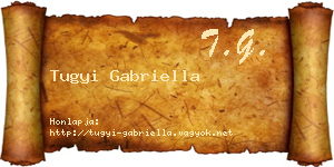 Tugyi Gabriella névjegykártya